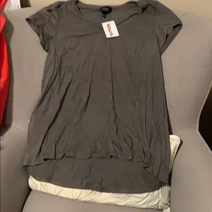 Flattering army green tee